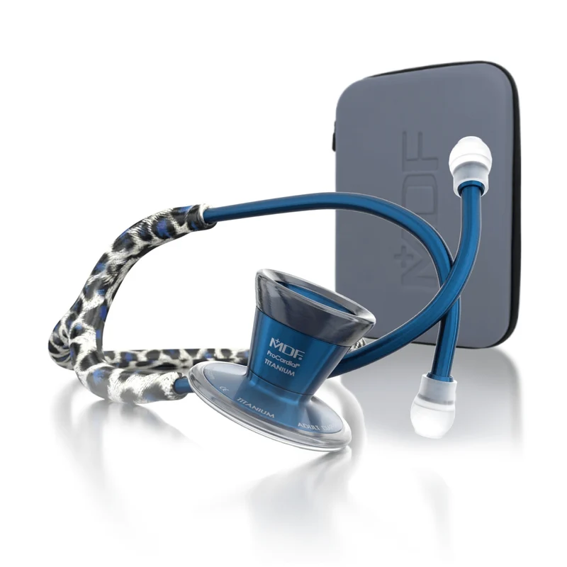 ProCardial® Titane - Stéthoscope de Cardiologie Adulte - Tiberius Panther / Capridium avec Étui