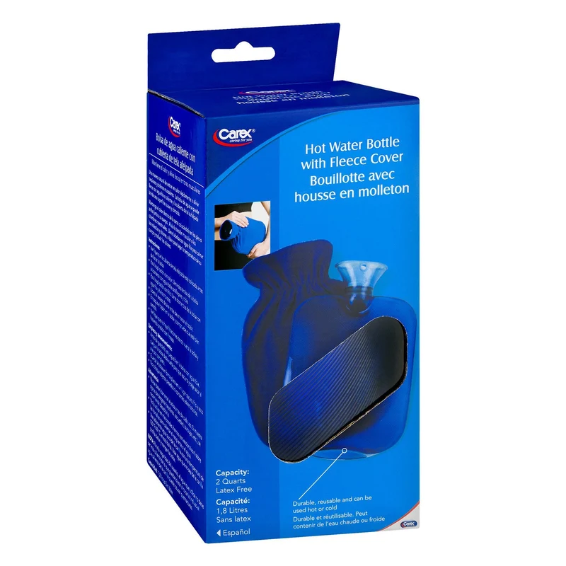 Hot Water Bottle with Fleece Cover