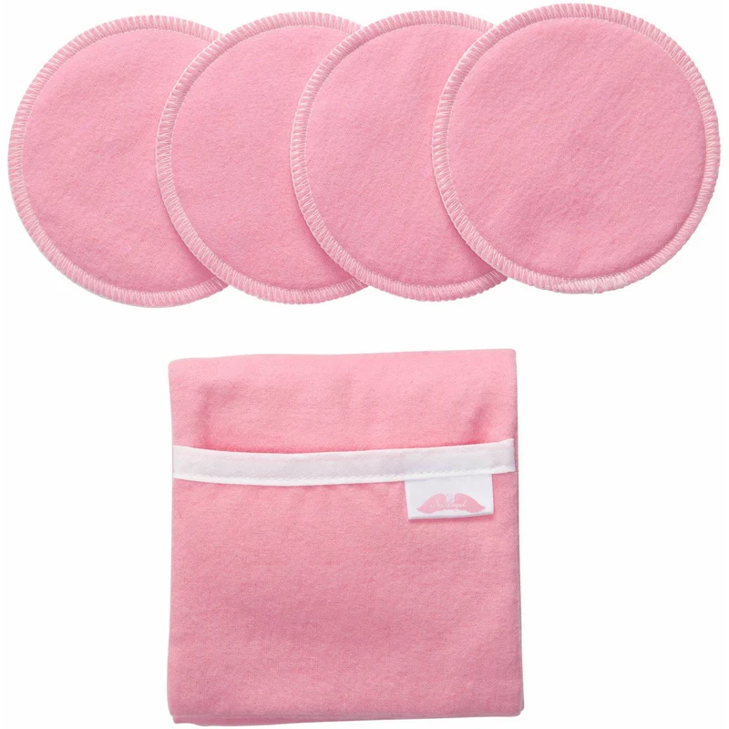 NuAngel Pink "Flip and Go" Nursing Pad Case 4 Pads