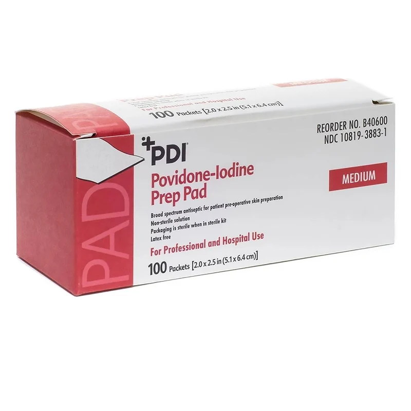 PDI PVP Iodine Prep Pad Medium, 1-1/5" x 2-3/5"