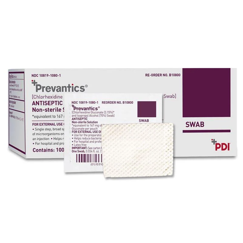 Safety-Med Products Prevantics™ Antiseptic Skin Prep Pads, 3-1/8'' x 1-1/8''