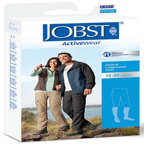 JOBST ActiveWear Knee-High Moderate Compression Socks Small, Black