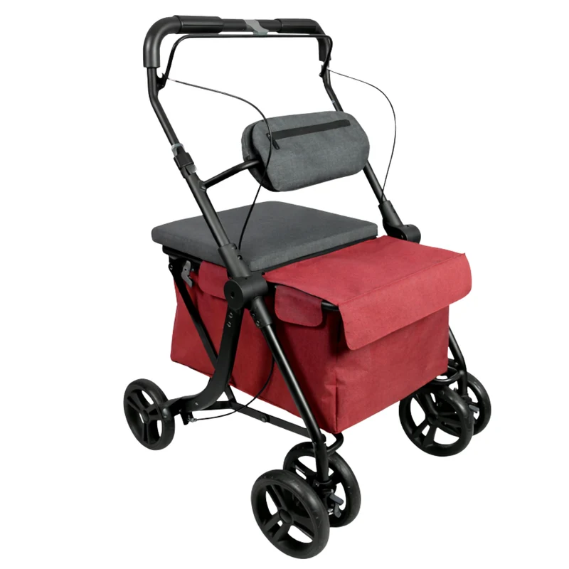 Déambulateur avec Chariot Pliable | Siège Intégré