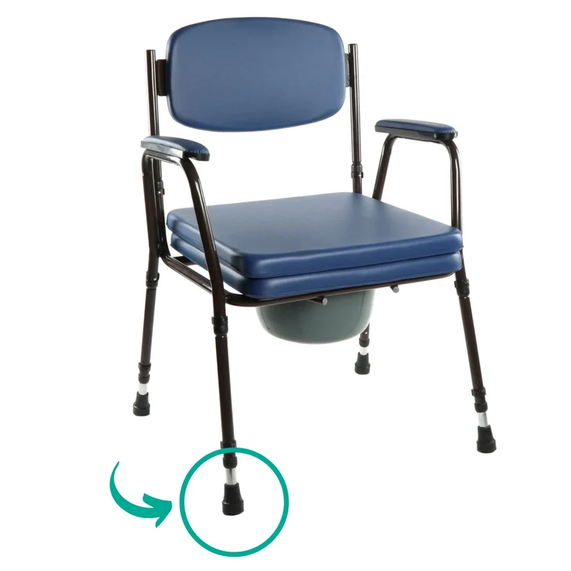 Embouts de chaise WC rembourrés bleus