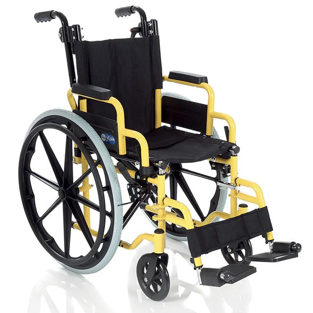 Fauteuil Roulant pour Enfants Pliable avec Sangle au Talon