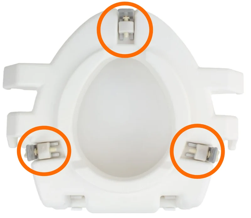 Ensemble de 3 pièces pour rehausseur de WC avec accoudoirs rabattables