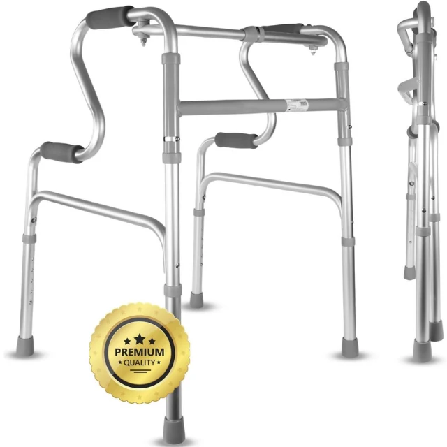 Déambulateur pour Adultes avec Incorporateur | en Aluminium Pliable