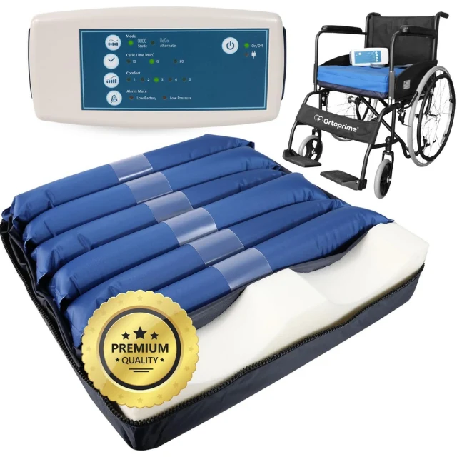 Coussin Antidérapant à Air avec Compresseur | Coussin Fauteuil Roulant