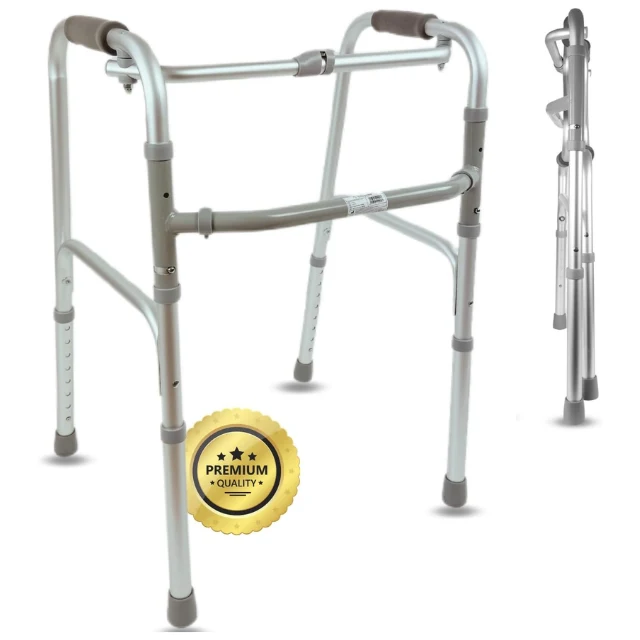 Déambulateur Personnes Âgées sans Roues | Marcheur Pliable pour Adultes