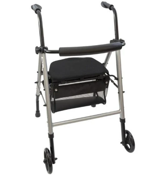 Déambulateur Pliant avec Siège Rembourré et Panier