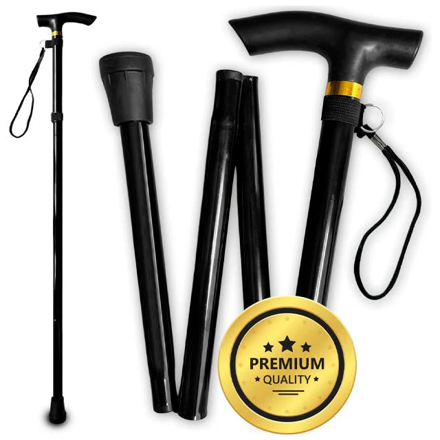 Bâton de Marche Extensible et Réglable en Hauteur | Noir