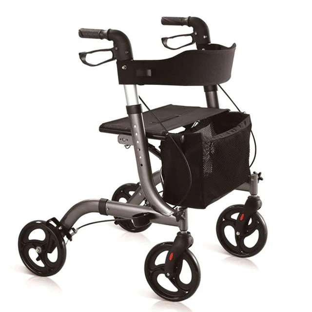 Déambulateur Rollator avec Siège et Panier pour l'Extérieur