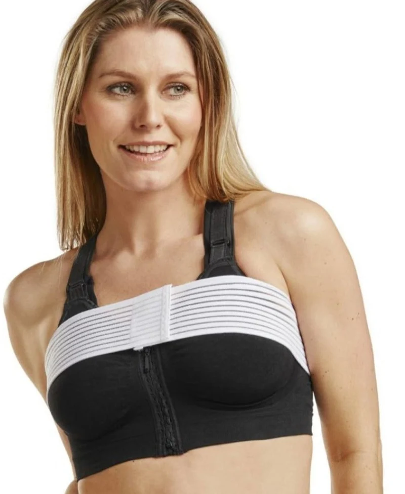 Bande postopératoire pour augmentation mammaire - Compression optimale