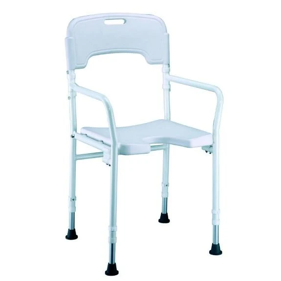 Chaise de Bain Pliante avec Dossier et Accoudoirs