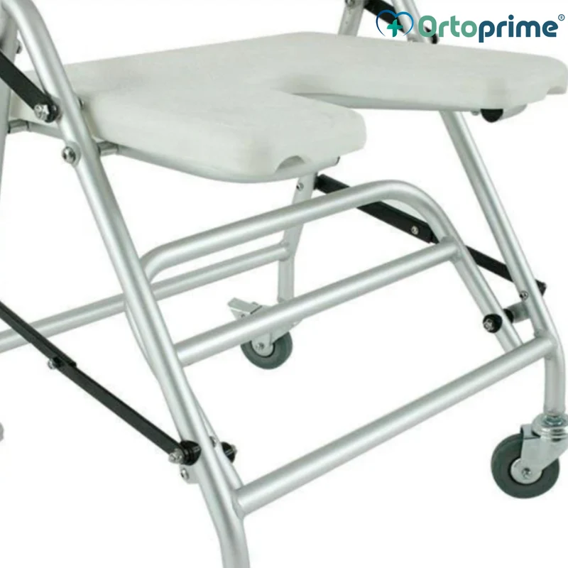 Chaise de Douche et Bain Pliable avec Roues | Siège U Hygiénique