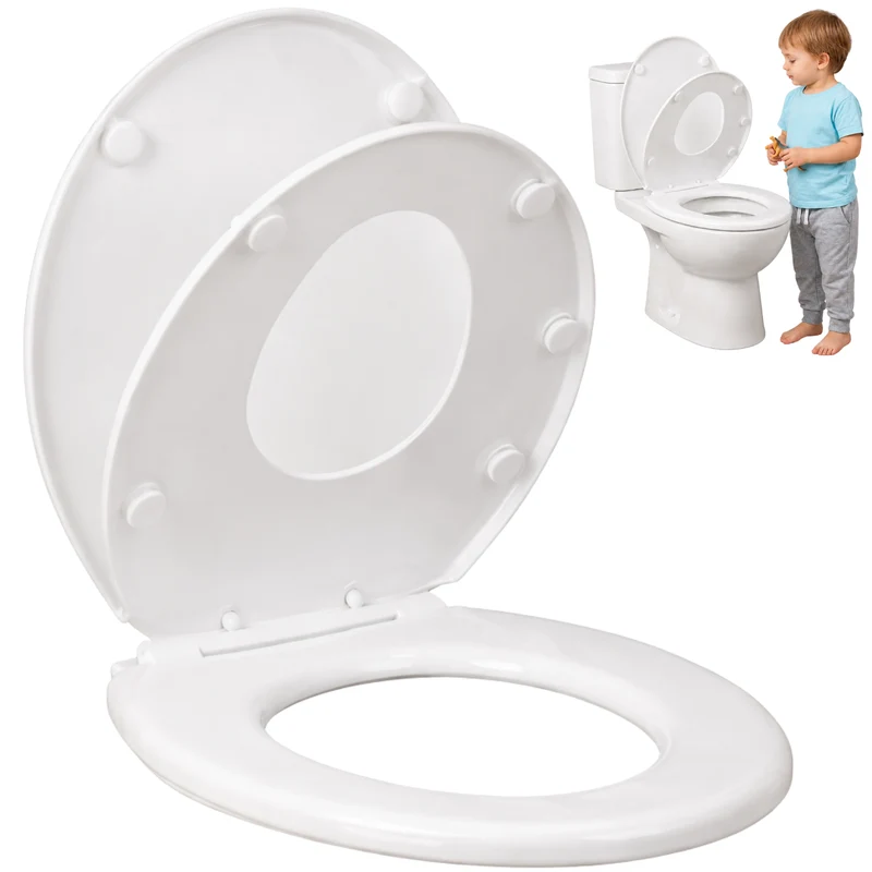 Réducteur WC Enfant avec Couvercle | Adaptateur Toilettes