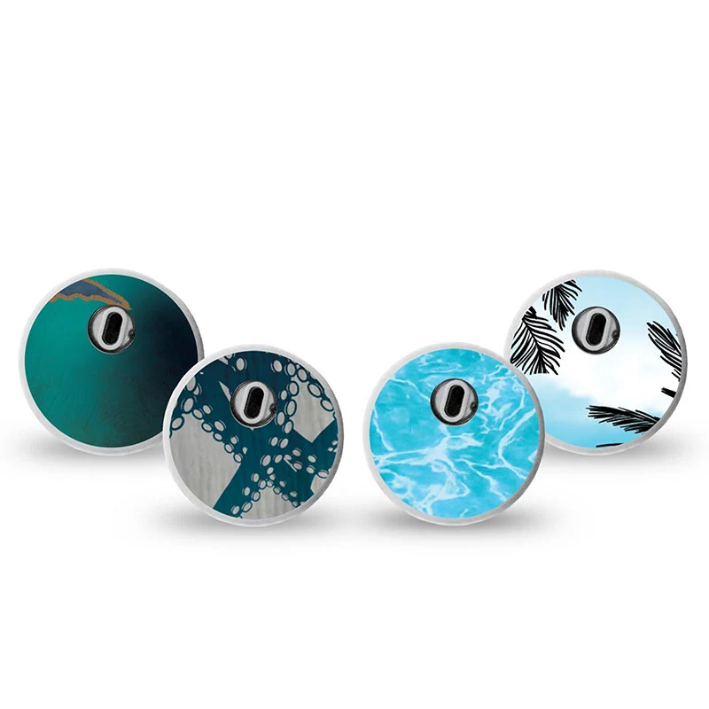 Autocollant pour capteur ExpressionMed Freestyle Libre 3 : Pack Variété Marée Piscine
