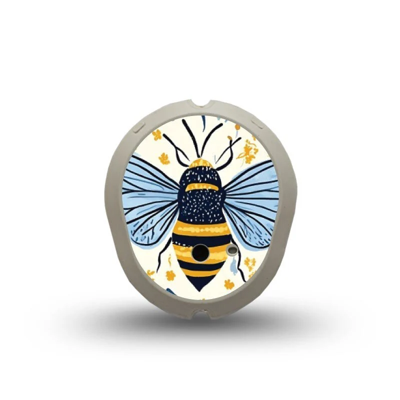 Autocollant pour émetteur ExpressionMed Dexcom G7 : Abeilles affairées