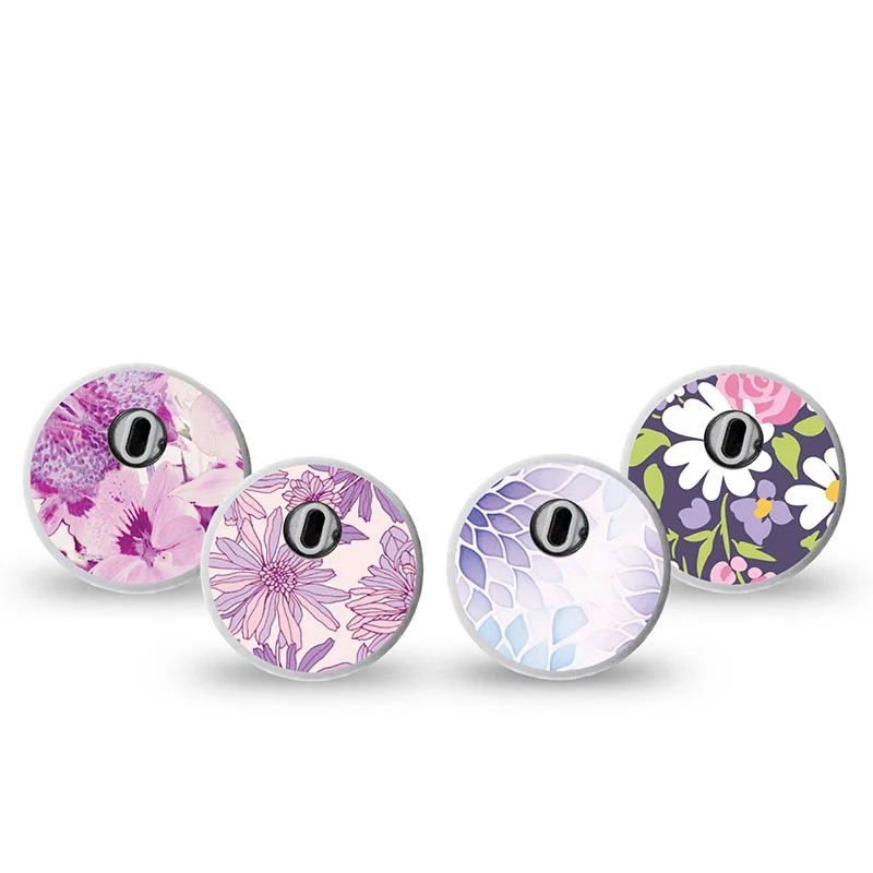 Autocollant pour capteur ExpressionMed Freestyle Libre 3 : Pack assorti Violet Garden