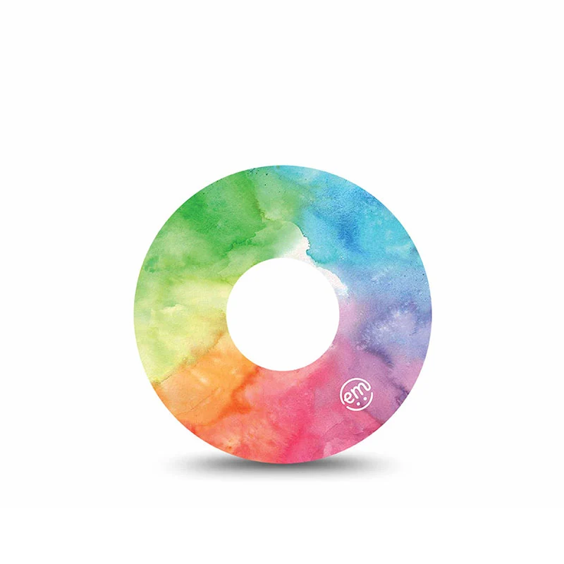 Bandes adhésives ExpressionMed pour pompe à perfusion : Nuages ​​arc-en-ciel