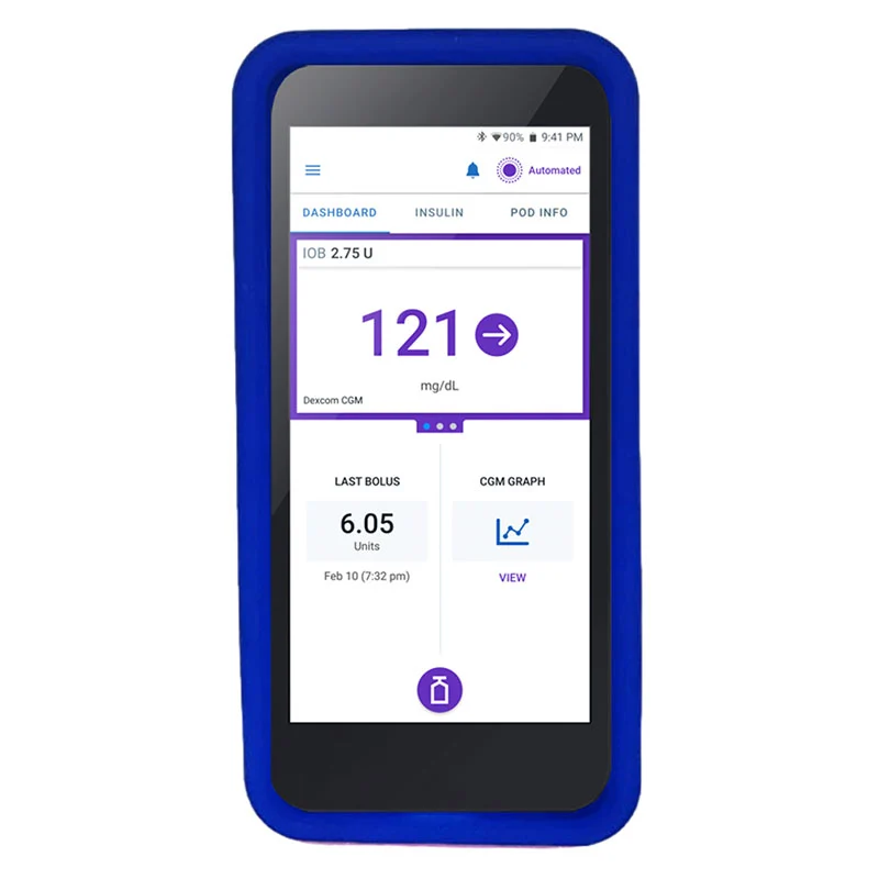 Coque gel Omnipod 5 : Bleu
