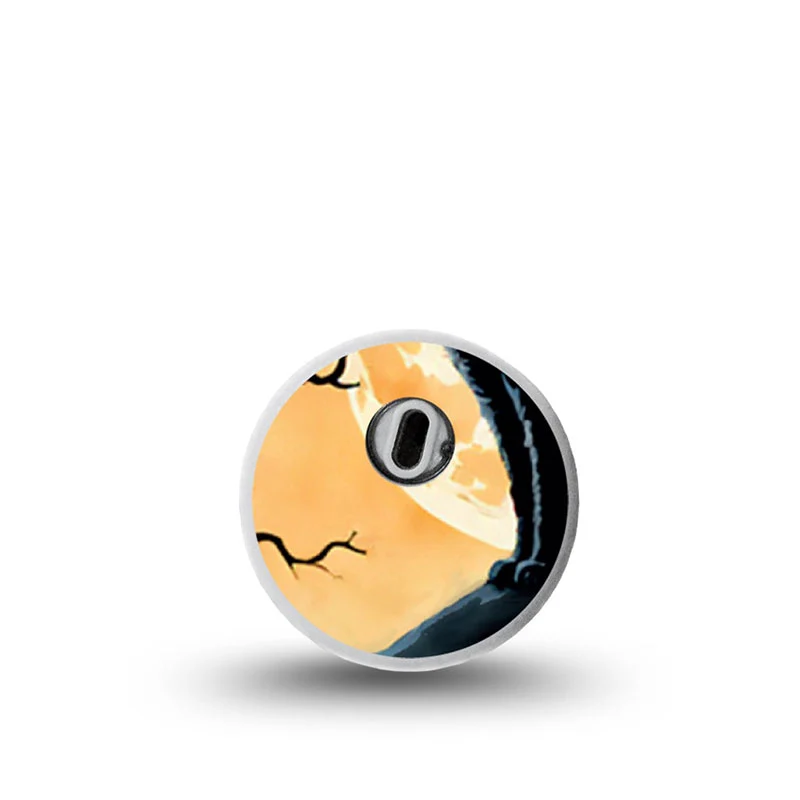 Autocollant du capteur ExpressionMed Freestyle Libre 3 : Chat noir effrayant
