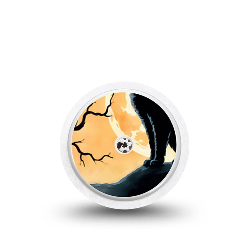 Autocollant du capteur ExpressionMed Freestyle Libre 2 : Chat noir effrayant