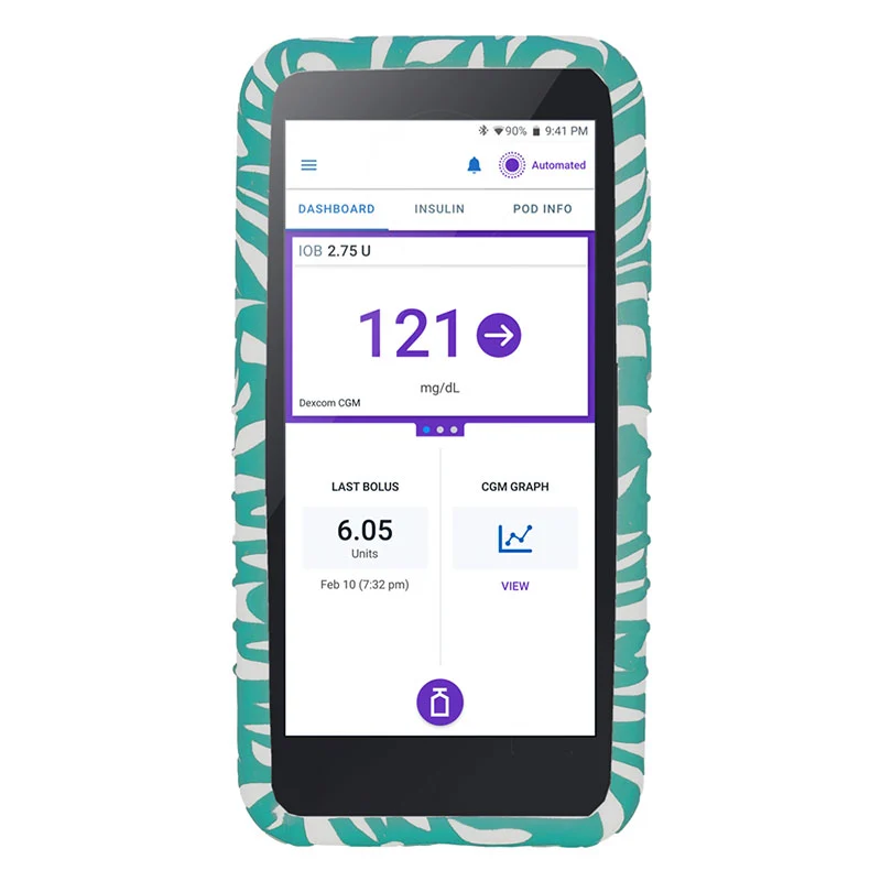 Omnipod 5 Gel Skin : Blanc sarcelle