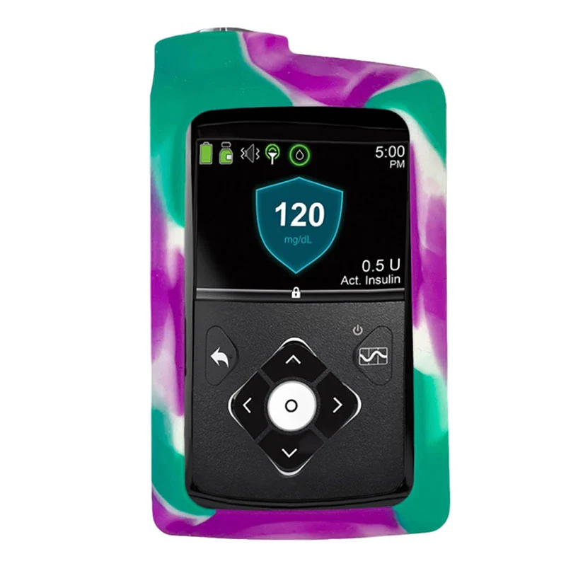 Gel Skin Medtronic : violet, vert et blanc