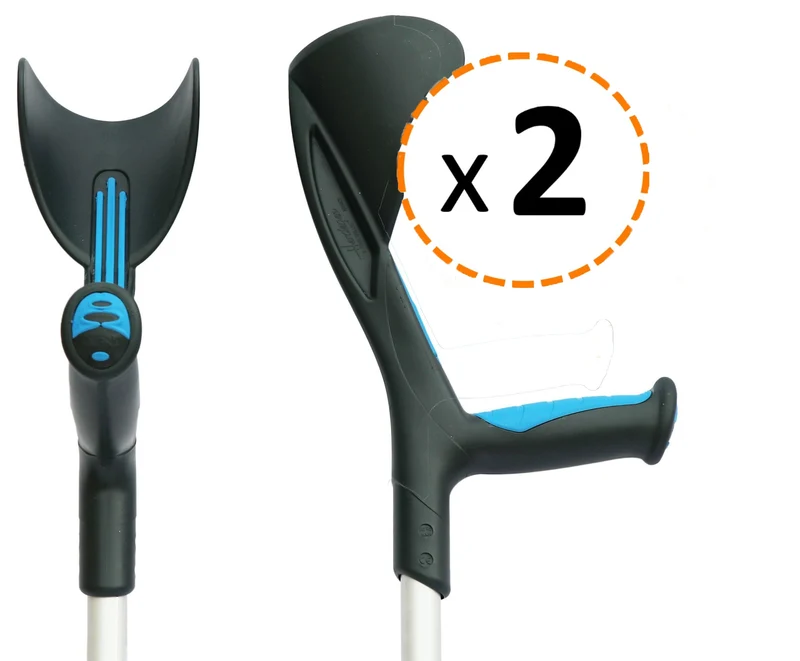 Béquilles Réglables Anatomiques Bleues | Pack 2 Unités