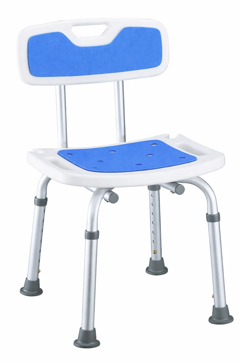 Chaise de Douche Antidérapante avec Dossier et Siège Rembourré