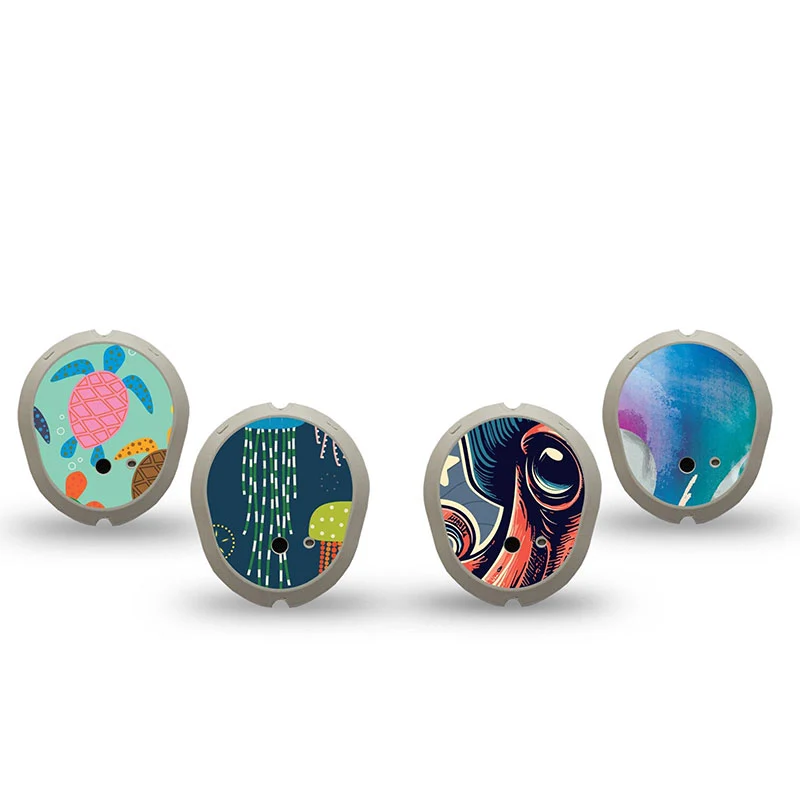 Autocollant émetteur ExpressionMed Dexcom G7 : Pack de variétés Underwater Friends