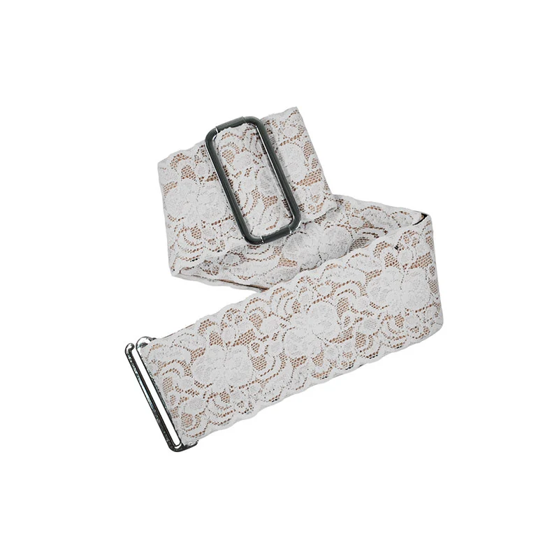 Bande de bras et de jambe réglable en diamètre Dentelle : Blanc