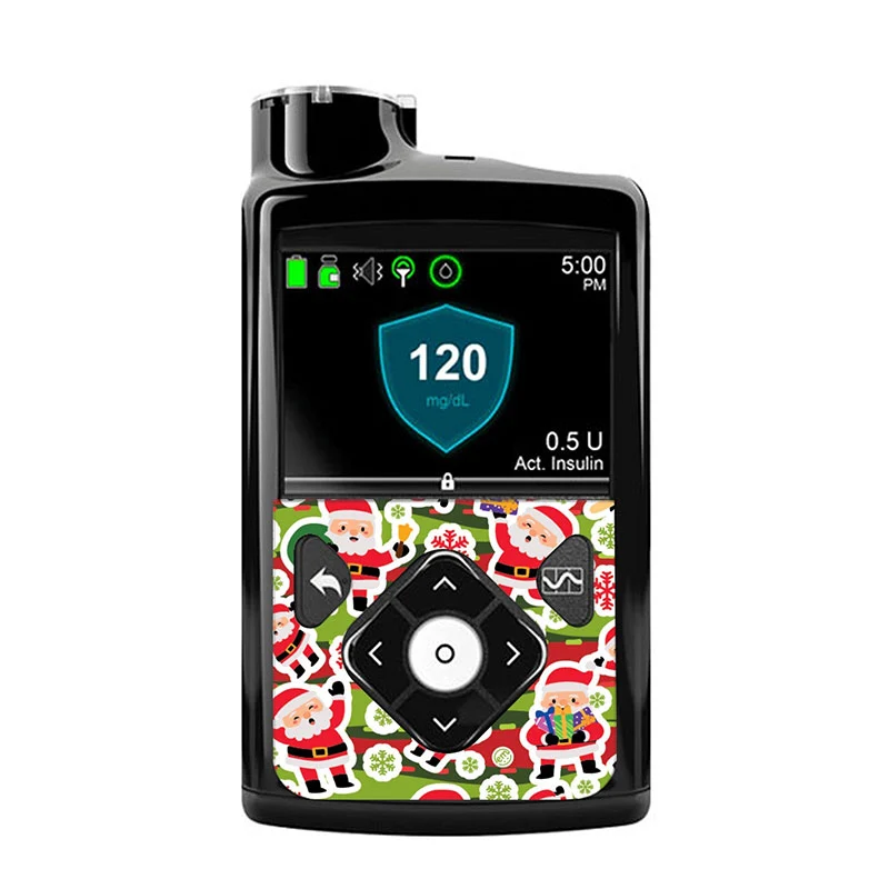 Autocollant décoratif ExpressionMed Medtronic Minimed : Bombe autocollante Père Noël