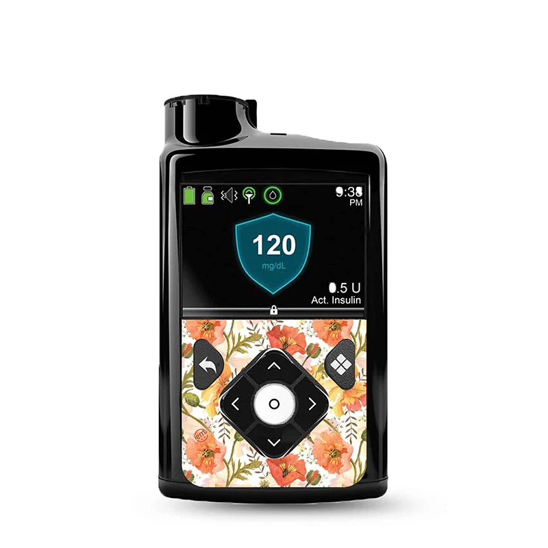 Autocollant décoratif ExpressionMed Medtronic Minimed : Fleurs de pêche