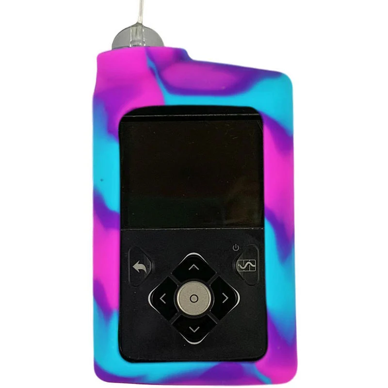 Coque gel Medtronic Rose-Violet-Bleu