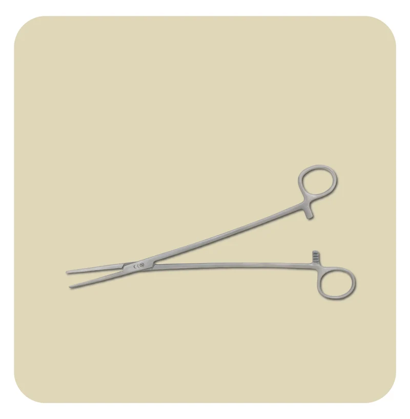 Pince hémostatique en inox stérile à usage unique - 25 cm