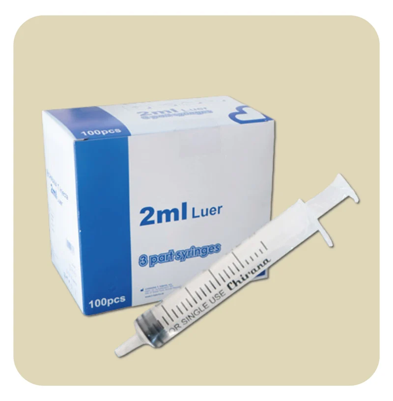 Seringues 3 pièces Luer 2ml