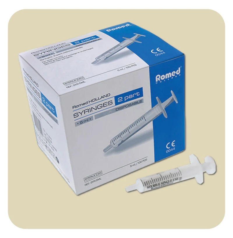 Seringues 2 pièces sans aiguilles 2 ml - Boîte de 100