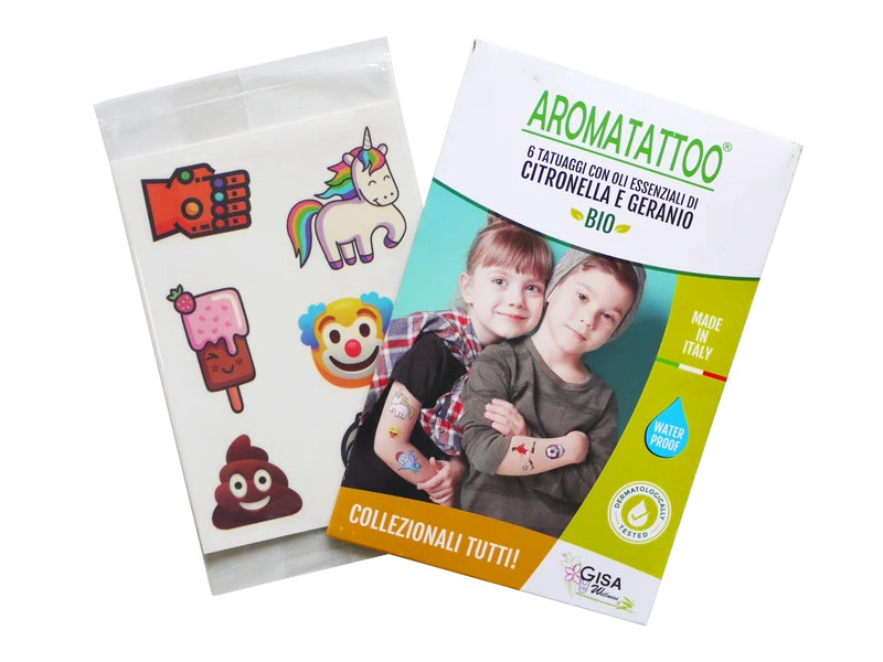 Tatouage temporaire anti-moustique enfant citronnelle x 6 - AROMA TATTOO