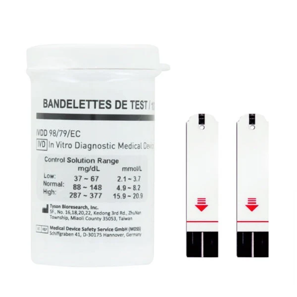 Bandelettes de Test pour Glucomètre / Lecteur de Glycémie SPENGLER ® TB100 (Ancien Modèle) - Boîte de 50