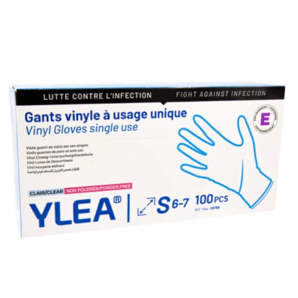 Gants Vinyles à Usage Unique - Boîte de 100 pcs (Différentes Tailles)