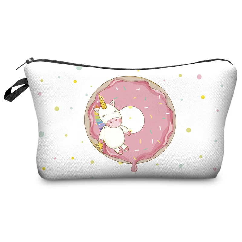 Pochette Trousse Fourre-Tout "Licorne et Donuts"