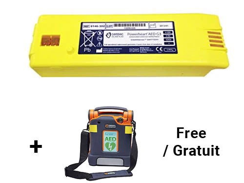 Batterie au lithium Intellisense pour DEA Powerheart G3 + Étui de transport haut de gamme gratuit à l'achat