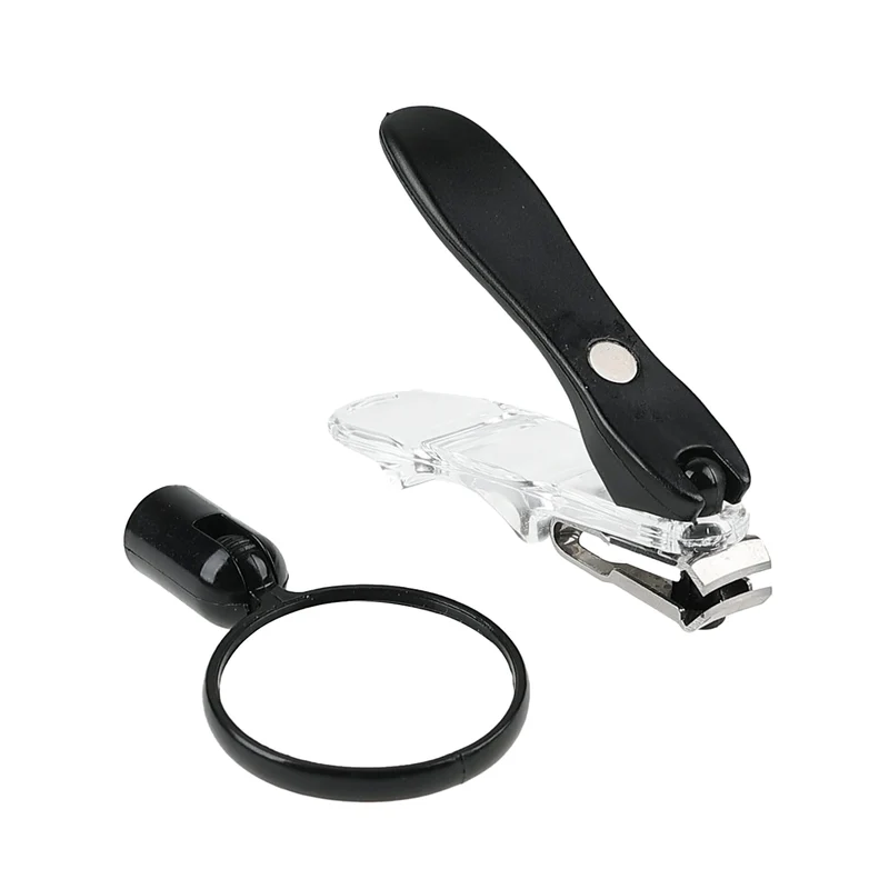 Rotating Nail Clipper With Magnifier