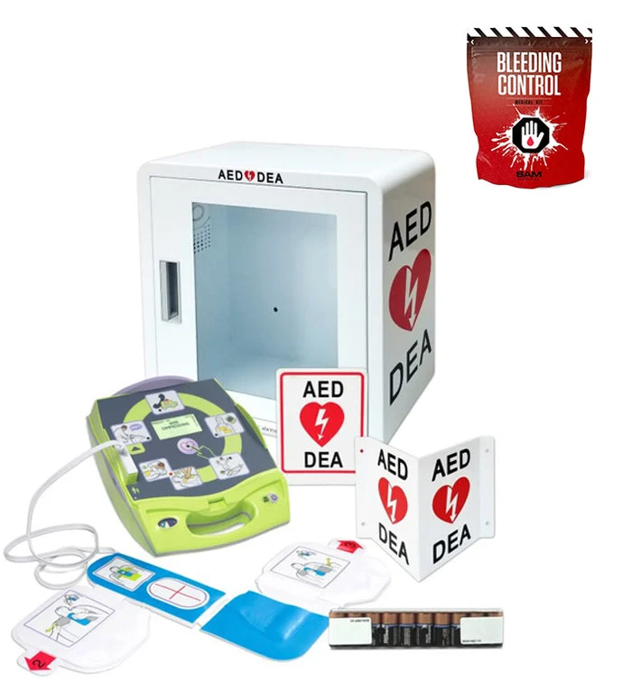 Ensemble ZOLL AED Plus + Trousse de contrôle des saignements