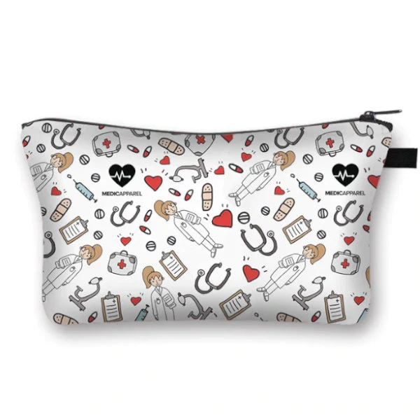 Pochette Trousse Fourre-Tout "Nurse stuff" - Blanc