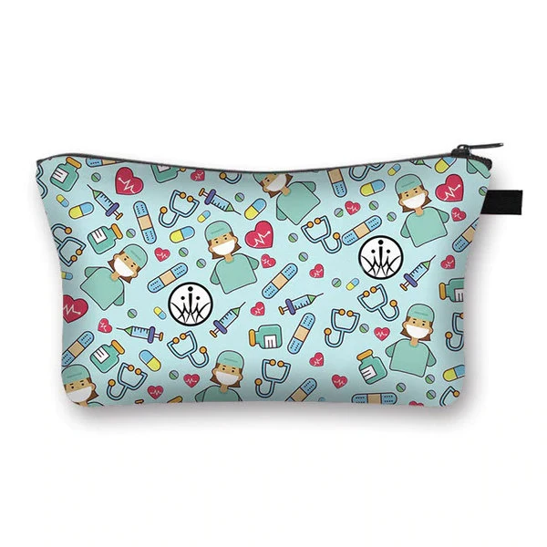 Pochette Trousse Fourre-Tout "Nurse stuff" - Vert