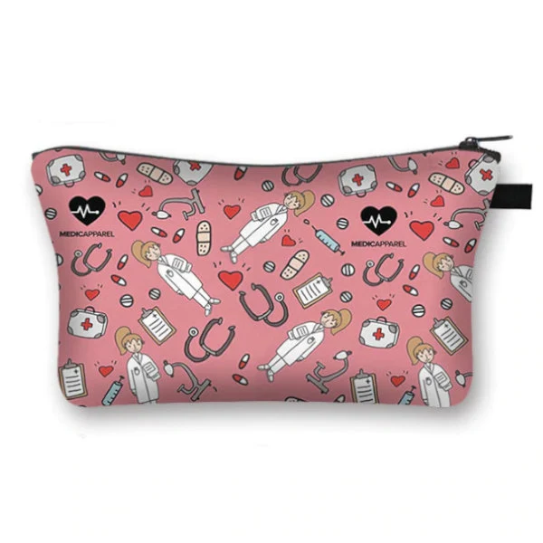 Pochette Trousse Fourre-Tout "Nurse stuff" - Rose