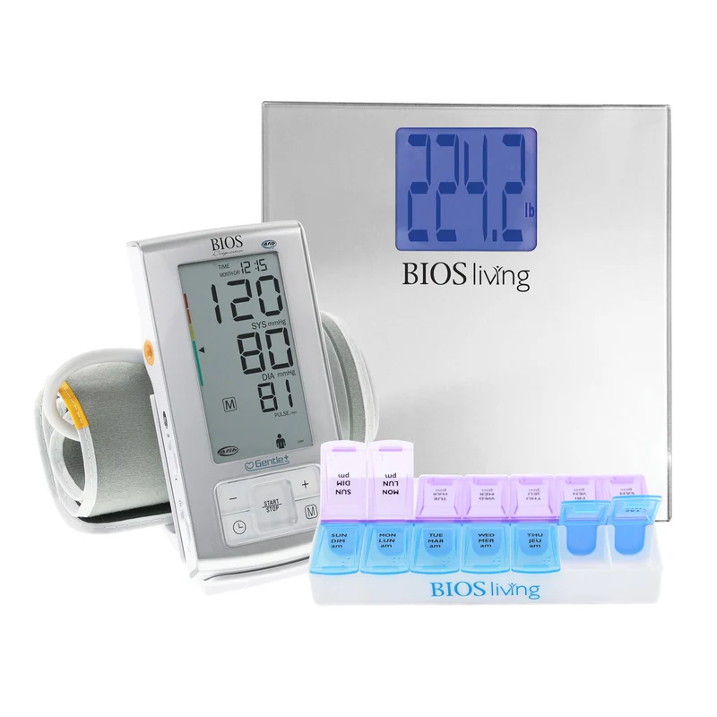 Weight Management Kit with AFIB Blood Pressure Monitor, Bariatric Scale & Pill Box